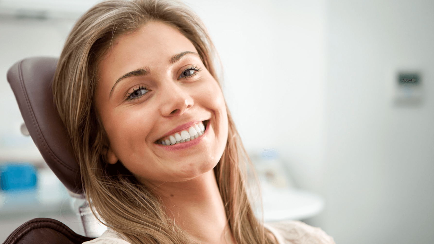woman smiling at dentist